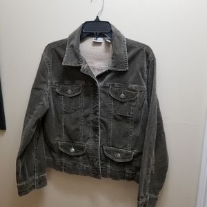 CHICO's, corduroy Jean jacket, khaki brownish color, ladies size 1,